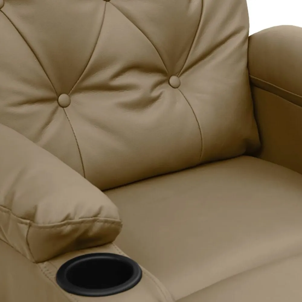 vidaXL Sillón reclinable de cuero sintético color Capuchino Best