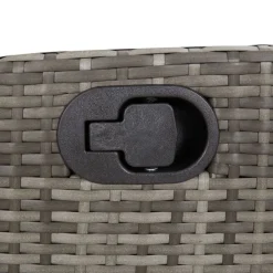 vidaXL Sillón reclinable de jardín con reposapiés ratán sintético Gris Outlet