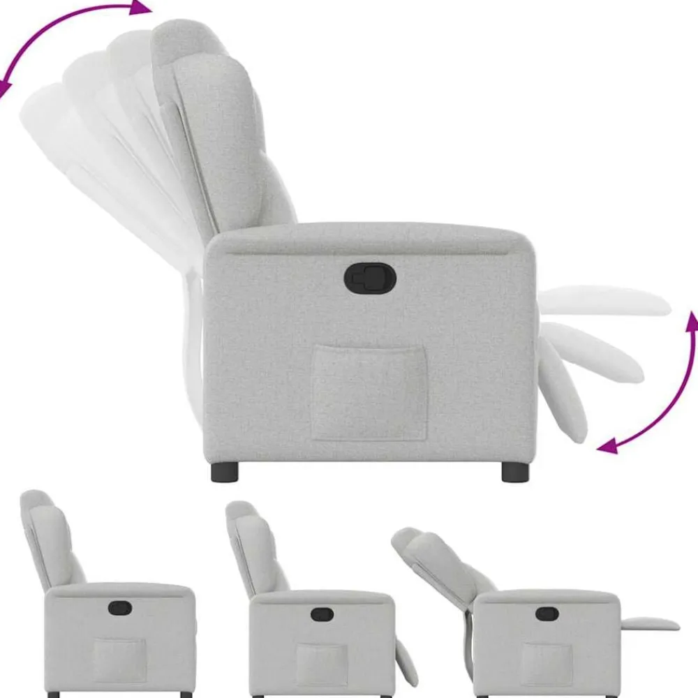 vidaXL Sillas-Sillón reclinable de tela