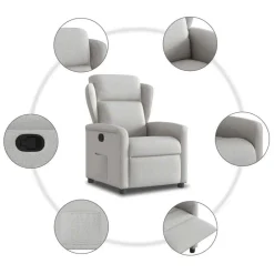 vidaXL Sillas-Sillón reclinable de tela