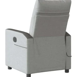 vidaXL Sillón reclinable de masaje eléctrico tela Gris nube New