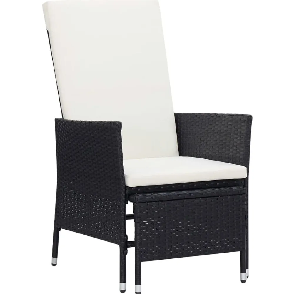 vidaXL Muebles De Jardín-Sillón reclinable de jardín con cojines ratán sintético