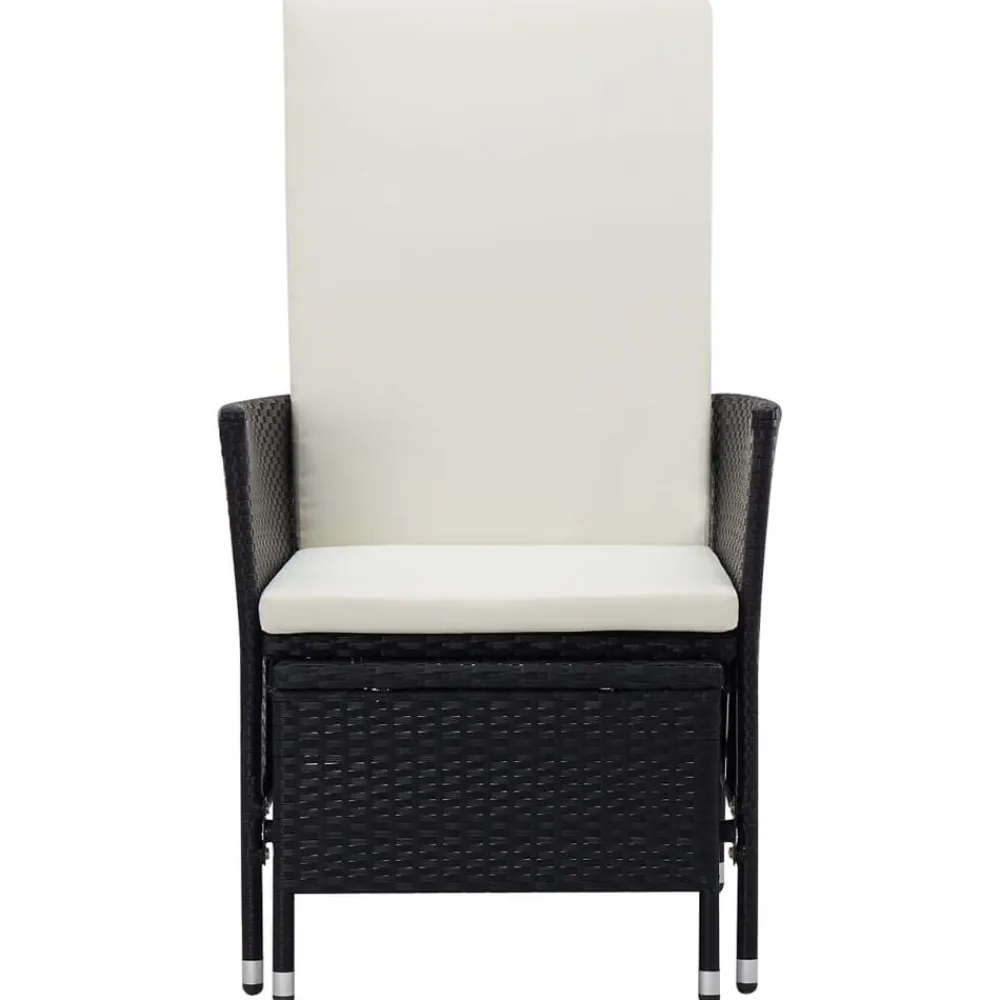 vidaXL Muebles De Jardín-Sillón reclinable de jardín con cojines ratán sintético