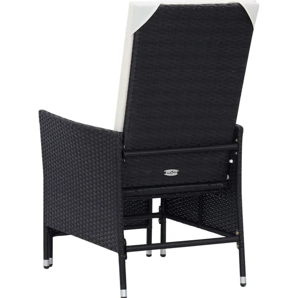 vidaXL Muebles De Jardín-Sillón reclinable de jardín con cojines ratán sintético