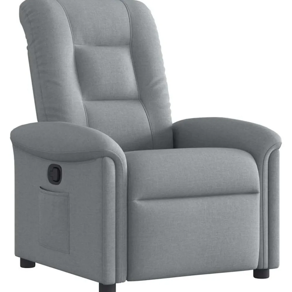 vidaXL Sillón reclinable de tela Gris claro Discount
