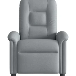 vidaXL Sillón reclinable de tela Gris claro Discount