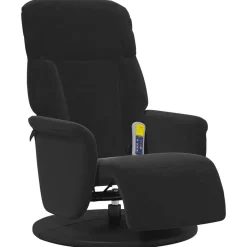 vidaXL Sillas-Sillón reclinable de masaje con reposapiés terciopelo