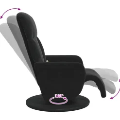 vidaXL Sillas-Sillón reclinable de masaje con reposapiés terciopelo