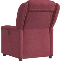 vidaXL Sillón reclinable de tela rojo tinto Rojo vino tinto Online