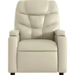 vidaXL Sillas-Sillón reclinable de piel sintética color