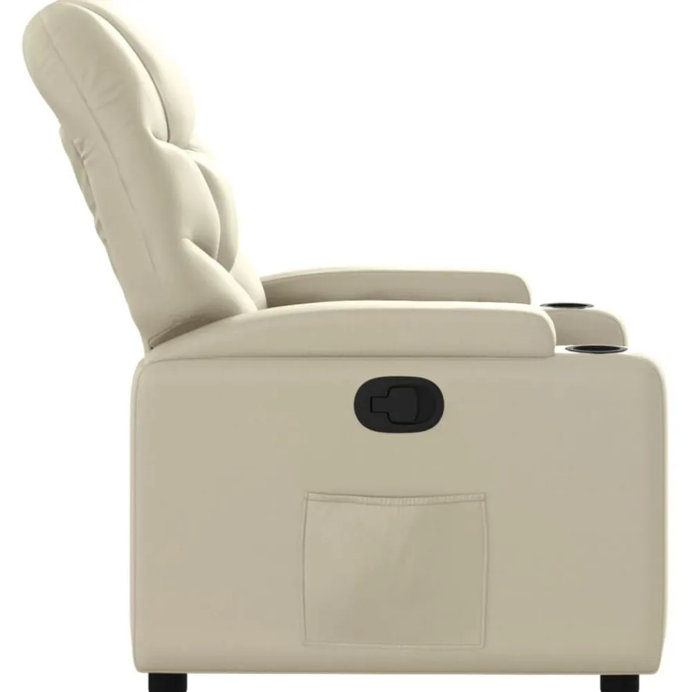 vidaXL Sillas-Sillón reclinable de piel sintética color