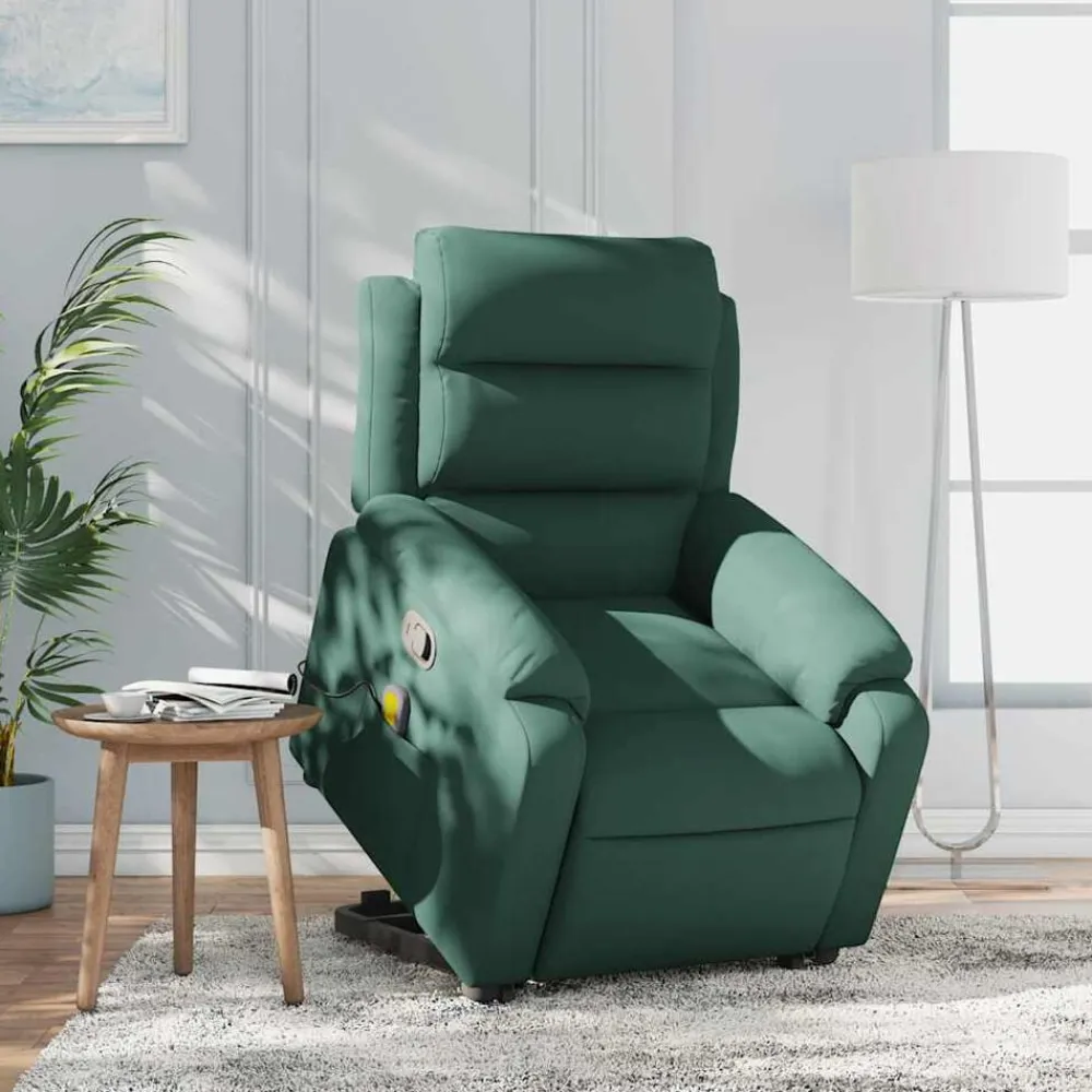 vidaXL Sillas-Sillón reclinable de masaje elevable terciopelo