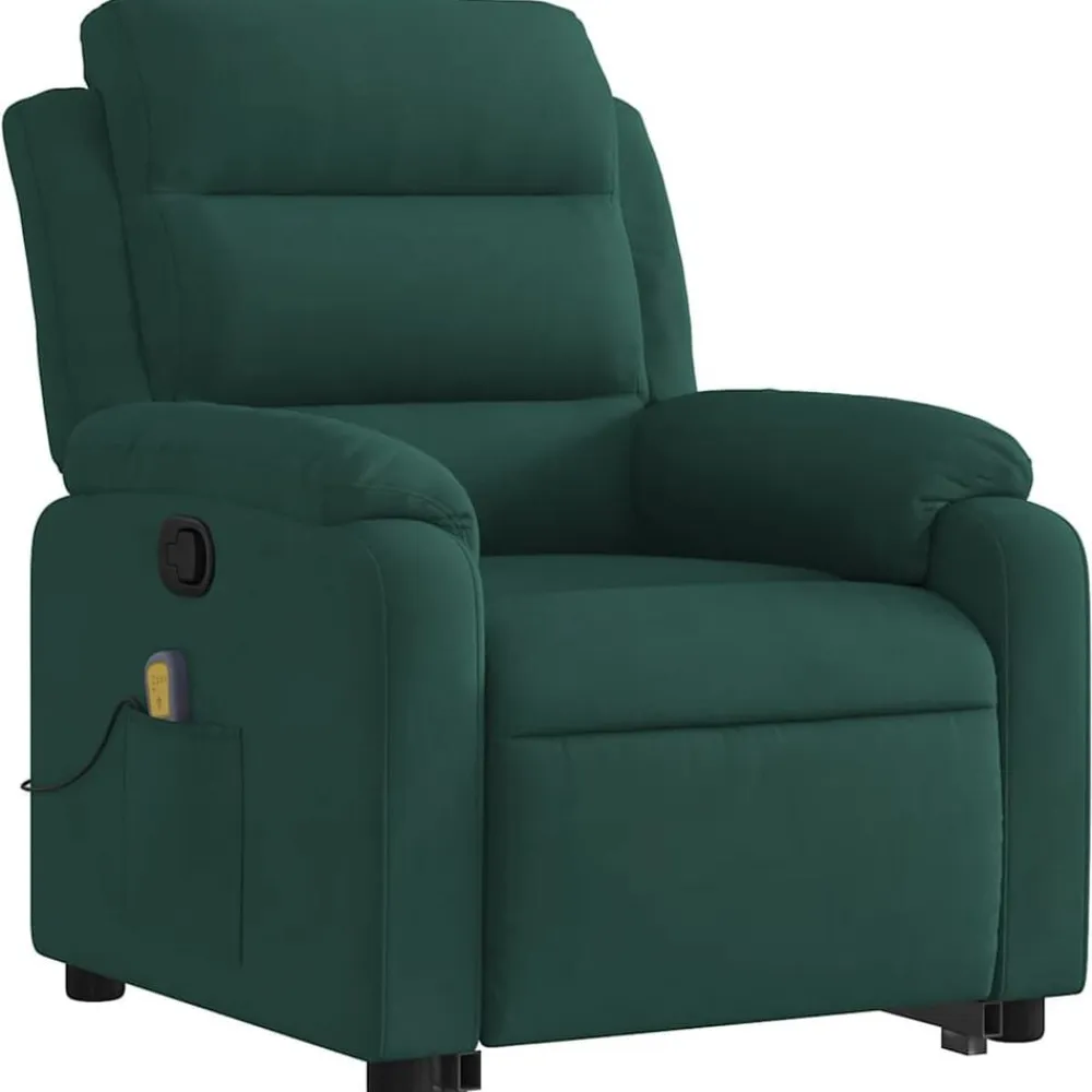 vidaXL Sillas-Sillón reclinable de masaje elevable terciopelo