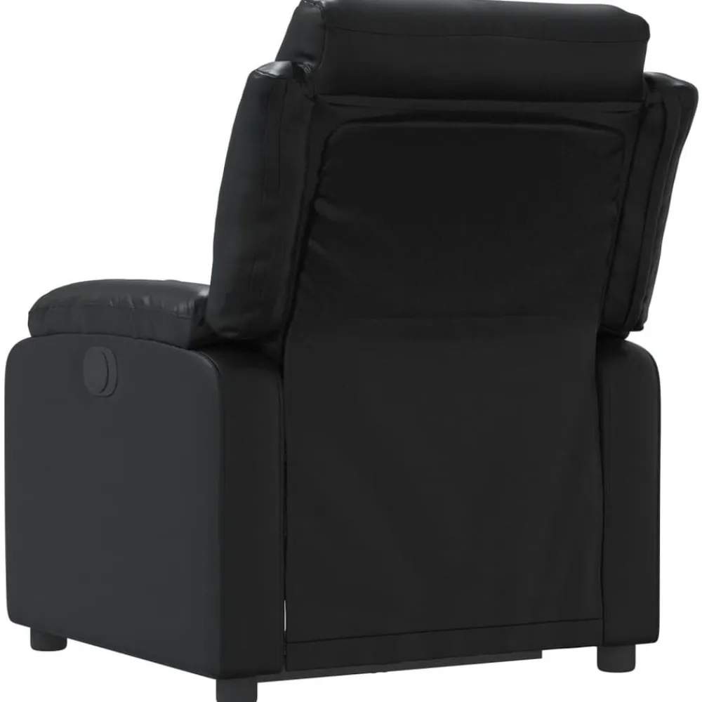 vidaXL Sillón reclinable de cuero sintético Negro