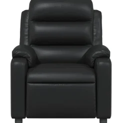 vidaXL Sillón reclinable de cuero sintético Negro