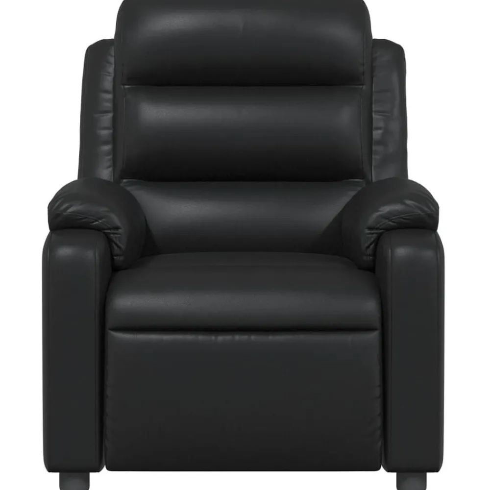 vidaXL Sillón reclinable de cuero sintético Negro