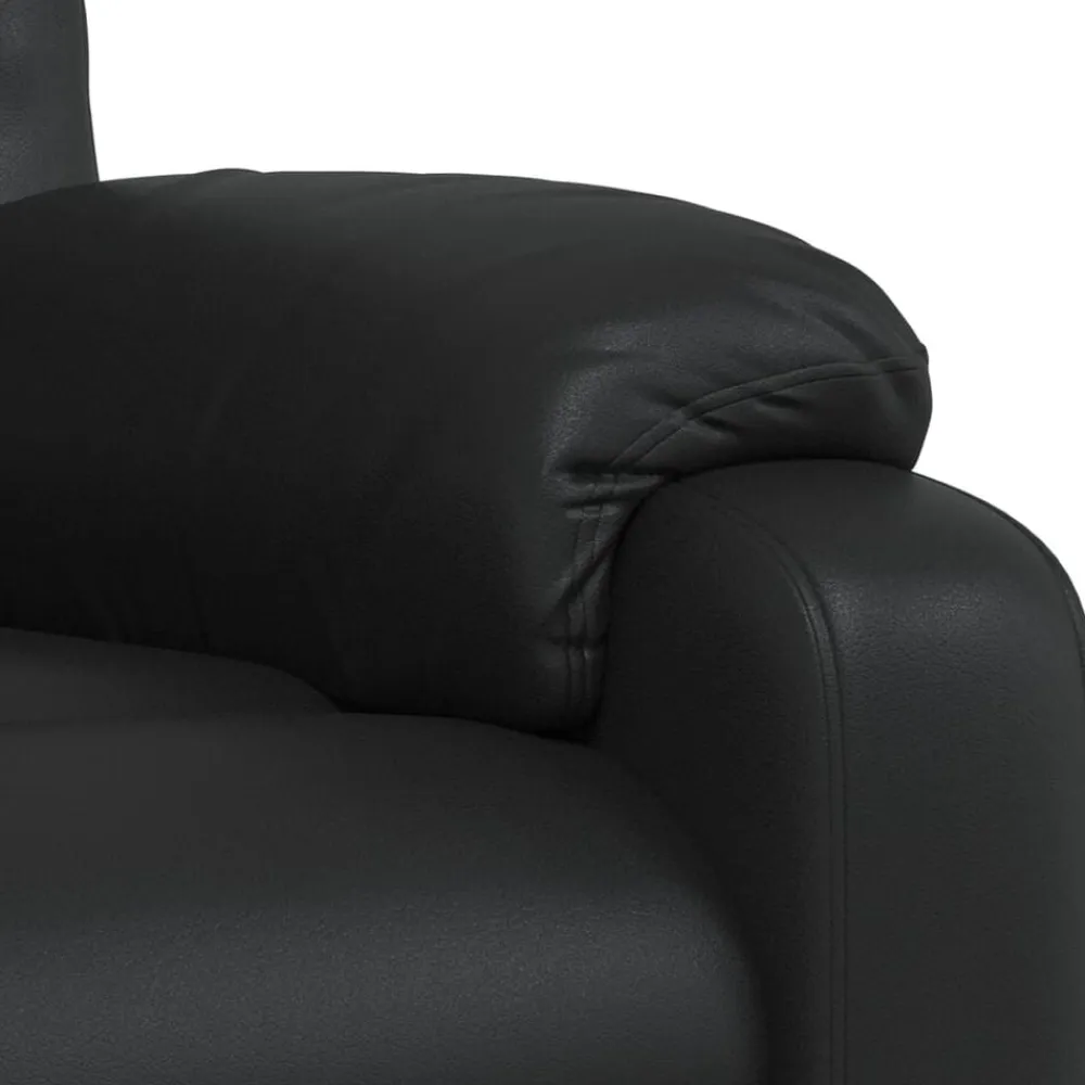 vidaXL Sillón reclinable de cuero sintético Negro