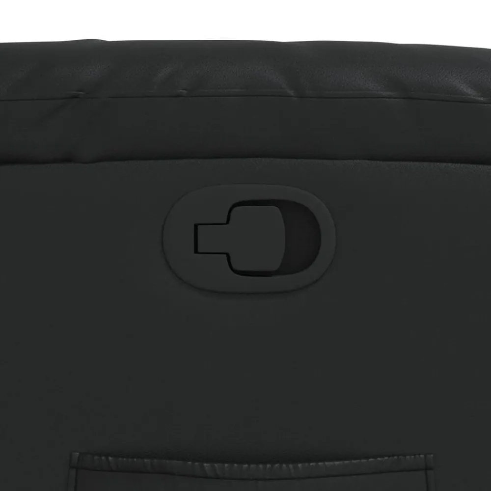 vidaXL Sillón reclinable de cuero sintético Negro