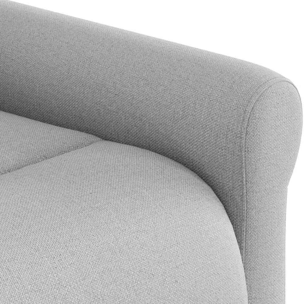 vidaXL Sillón reclinable de masaje eléctrico tela Gris nube Best
