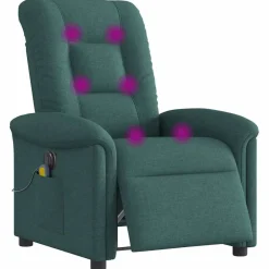 vidaXL Sillas-Sillón reclinable de masaje eléctrico tela