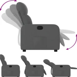 vidaXL Sillas-Sillón reclinable de tela