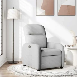 vidaXL Sillón reclinable de tela Gris nube Outlet