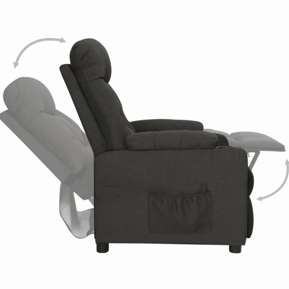 vidaXL Sillas-Sillón reclinable de tela