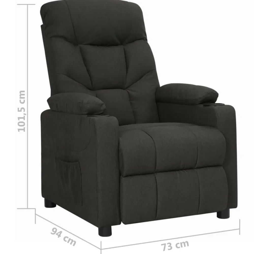 vidaXL Sillas-Sillón reclinable de tela