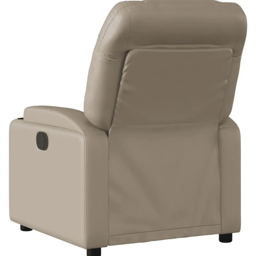 vidaXL Sillón reclinable de masaje eléctrico cuero sintético Capuchino Best