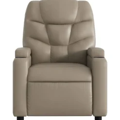 vidaXL Sillón reclinable de masaje eléctrico cuero sintético Capuchino Best