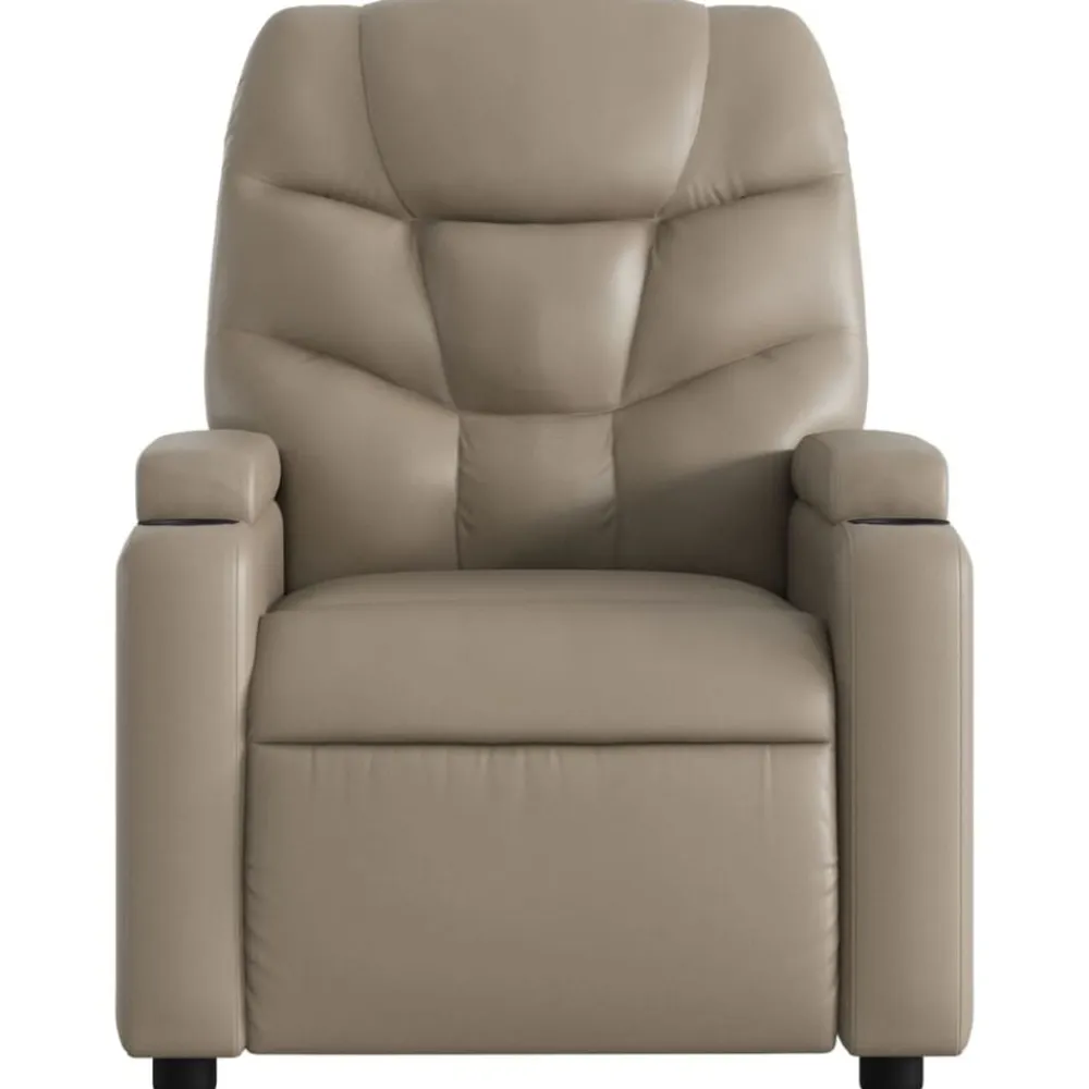 vidaXL Sillón reclinable de masaje eléctrico cuero sintético Capuchino Best