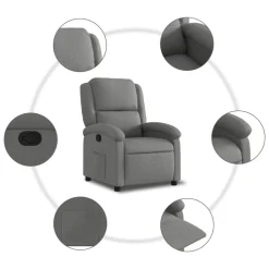 vidaXL Sillas-Sillón reclinable de tela