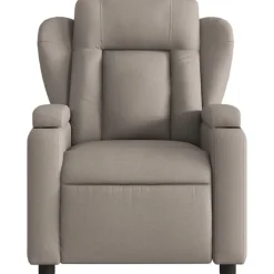 vidaXL Sillas-Sillón reclinable de tela gris taupe