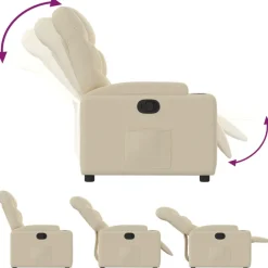 vidaXL Sillas-Sillón reclinable de tela color