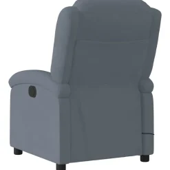vidaXL Sillón reclinable de masaje eléctrico terciopelo Gris oscuro Online