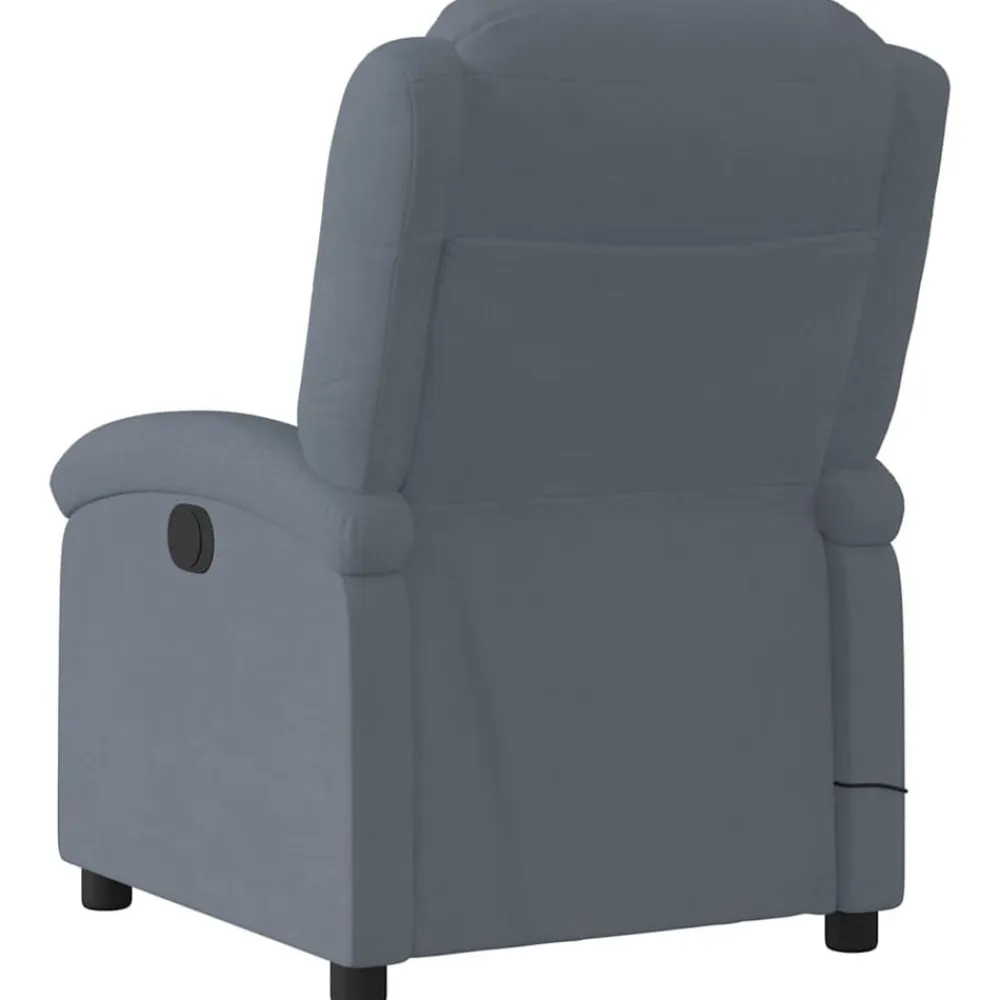 vidaXL Sillón reclinable de masaje eléctrico terciopelo Gris oscuro Online