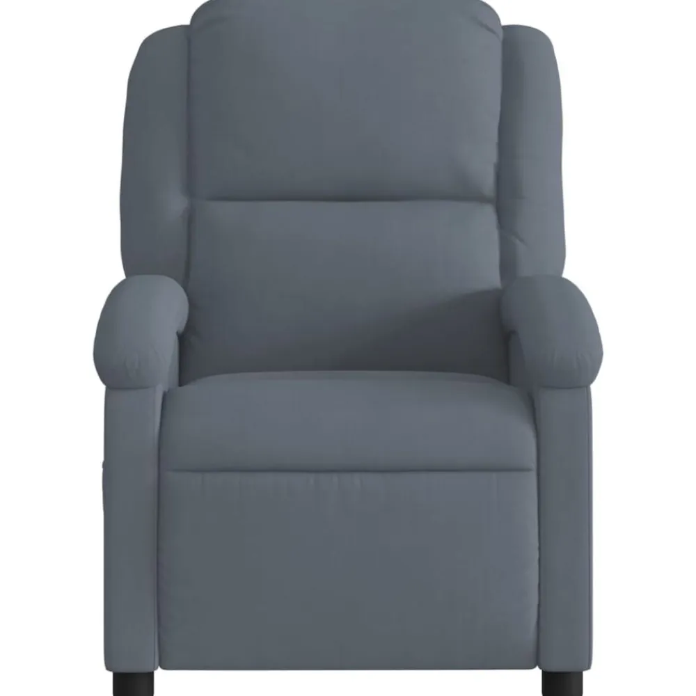vidaXL Sillón reclinable de masaje eléctrico terciopelo Gris oscuro Online