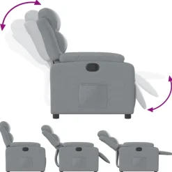 vidaXL Sillas-Sillón reclinable de tela