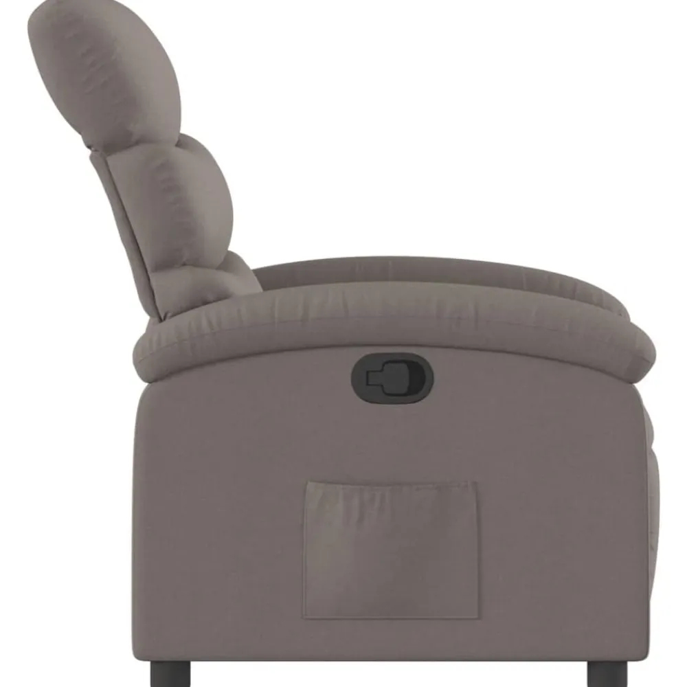 vidaXL Sillas-Sillón reclinable de tela gris taupe