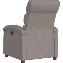 vidaXL Sillas-Sillón reclinable de tela gris taupe