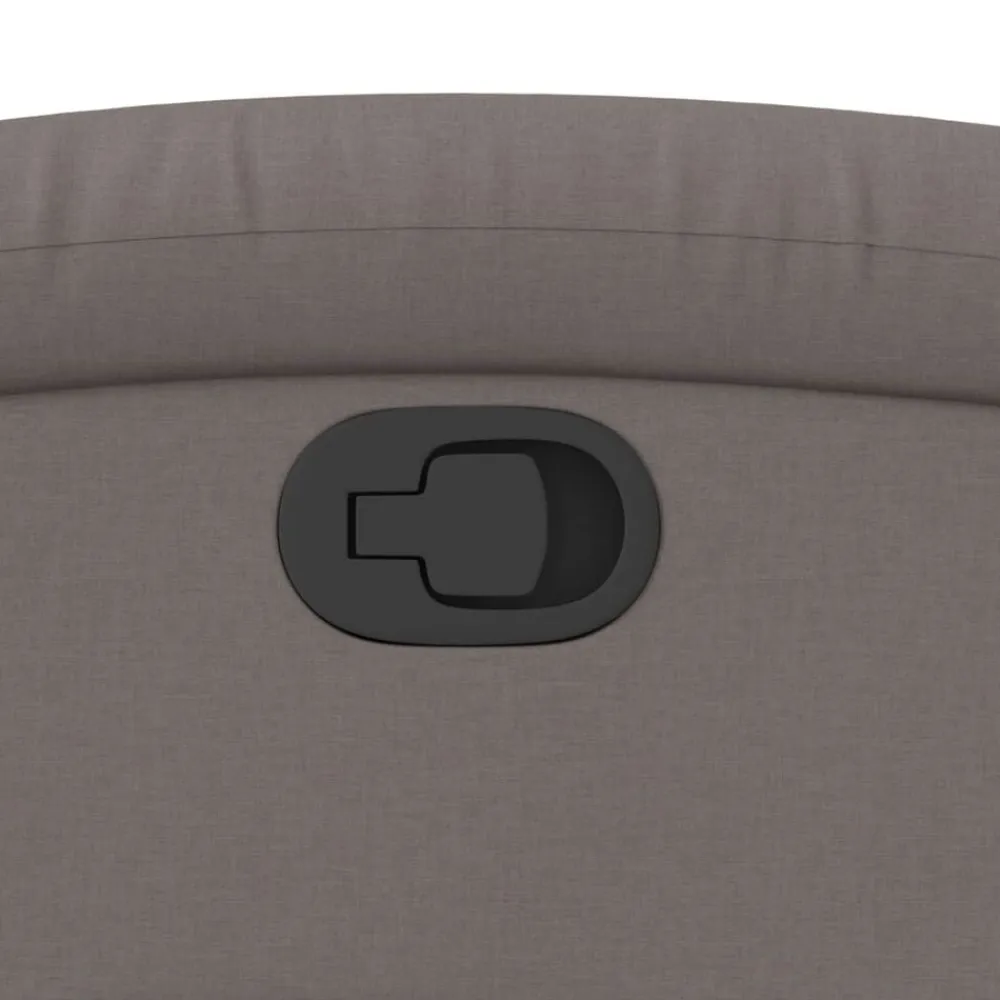 vidaXL Sillas-Sillón reclinable de tela gris taupe