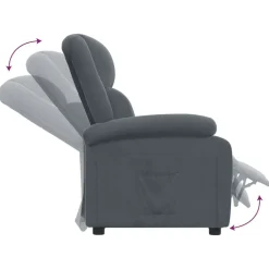vidaXL Sillas-Sillón reclinable de terciopelo