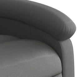 vidaXL Sillas-Sillón reclinable de masaje eléctrico cuero auténtico