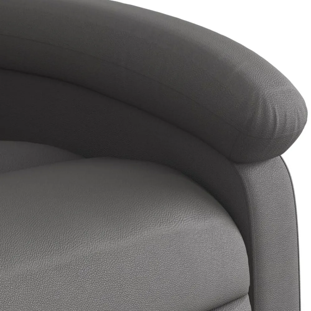 vidaXL Sillas-Sillón reclinable de masaje eléctrico cuero auténtico