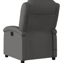 vidaXL Sillas-Sillón reclinable de masaje eléctrico cuero auténtico