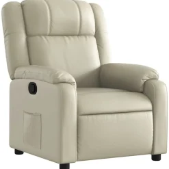 vidaXL Sillas-Sillón reclinable de cuero sintético