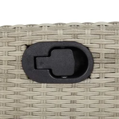 vidaXL Sillón reclinable de jardín con cojines ratán sintético gris Gris claro Online
