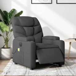 vidaXL Sillas-Sillón reclinable de masaje eléctrico tela