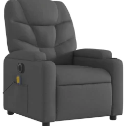 vidaXL Sillas-Sillón reclinable de masaje eléctrico tela