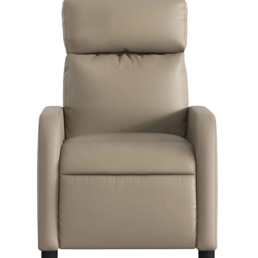 vidaXL Sillas-Sillón reclinable de cuero sintético color